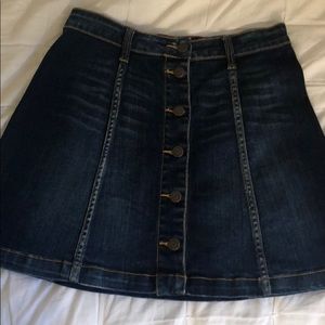 Button Up Denim Skirt